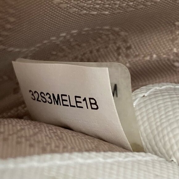 Michael Kors Women's Jet Set Continental Wallet Ivory Signature Logo Leather - Picture 7 of 7